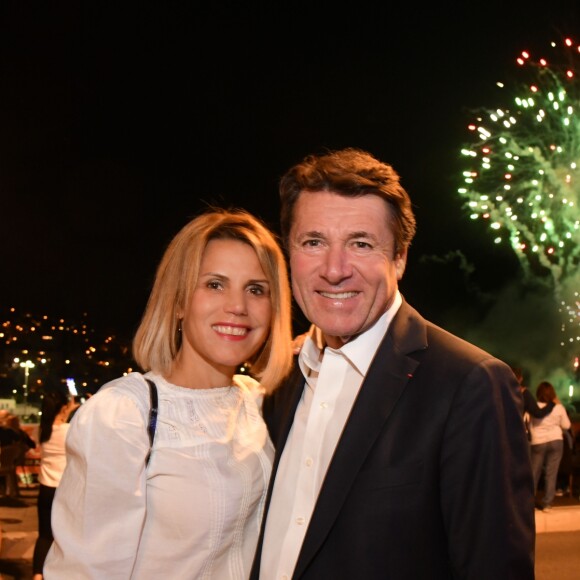 Exclusif - Christian Estrosi, le maire de Nice, et sa femme Laura Tenoudji Estrosi durant la Fête du Port de Nice 2019 le 8 juin 2019. La Fête du port de Nice attire chaque année La Fête du port de Nice attire chaque année des milliers de personnes, c'est un rendez-vous très apprécié des Niçois et des touristes pour son ambiance chaleureuse et ses nombreuses animations gratuites. Le port de commerce, de plaisance et de pêche de Nice laisse place, le temps d'une soirée, à la fête. © Bruno Bebert / Bestimage