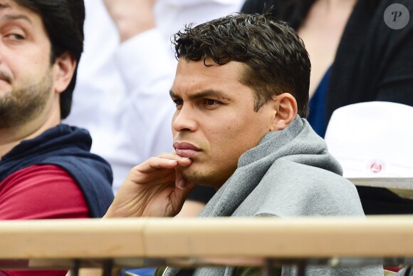 Thiago Silva dans les tribunes des internationaux de France de tennis de Roland Garros 2019 à Paris, le 26 mai 2019.