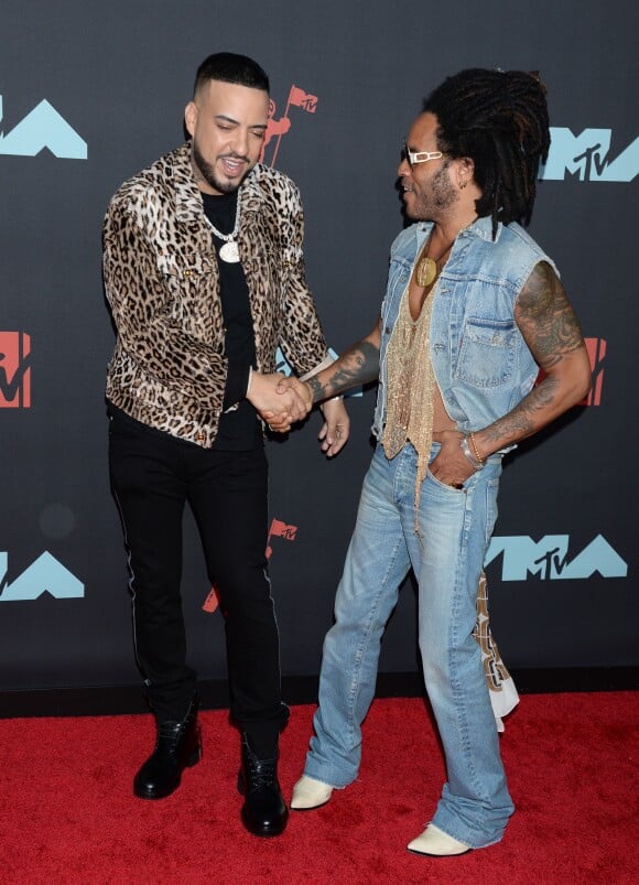French Montana et Lenny Kravitz aux MTV Video Music Awards 2019 à Newark le 26 août 2019.
