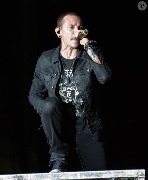 Chester Bennington - Linkin Park en concert au "MGM Resorts Festival Grounds" à Las vegas, le 9 mai 2015