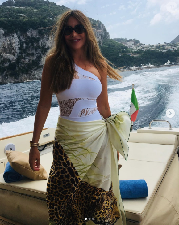Sofia Vergara en vacances en Italie. Juillet 2019.
