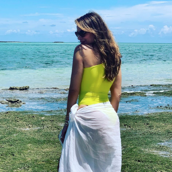 Sofia Vergara et des amis en vacances dans les Caraïbes. Août 2019.
