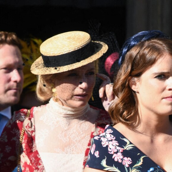 La princesse Eugenie d'York au mariage de la chanteuse Ellie Goulding et de son compagnon Caspar Jopling le 31 août à York Minster, la cathédrale d'York, dans le nord de l'Angleterre.