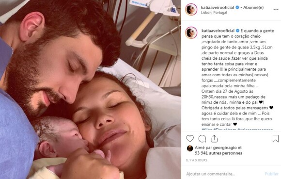 Katia Aveiro, la grande soeur de Cristiano Ronaldo, annonce la naissance de sa fille Valentina, le 27 août 2019, sur Instagram