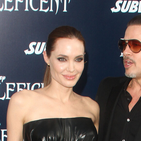 Angelina Jolie, Brad Pitt - Première du film "Maleficent" à Los Angeles le 28 mai 2014.