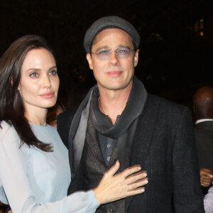 Angelina Jolie et son mari Brad Pitt à la première du film 'By The Sea' réalisé par Angelina à New York, le 3 novembre 2015