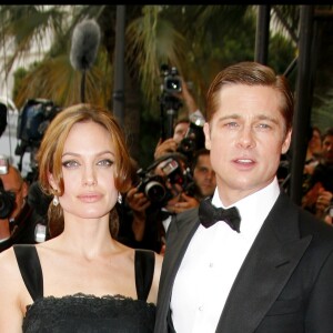 Angelina Jolie et Brad Pitt au Festival de Cannes le 21 mai 2005.