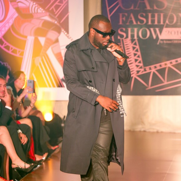 Exclusif - Le rappeur Gims (Maître Gims - Gandhi Djuna) lors du défilé de la 14ème édition du Casa Fashion Show au Sofitel Casablanca Tour Blanche à Casablanca, Maroc, le 20 avril 2019.  © Philippe Doignon/Bestimage