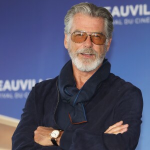 Pierce Brosnan en photocall lors du 45ème Festival du Cinéma Américain de Deauville, le 6 septembre 2019. © Denis Guignebourg/Bestimage