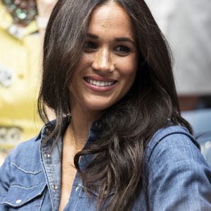 Meghan Markle, duchesse de Sussex, au côté de Anna Wintour, Venus Williams, Patrick Mouratoglou et Alexis Ohanian (le mari de S. Williams) dans les tribunes de la finale femme du tournoi de l'US Open 2019 opposant Serena Williams à Bianca Andreescu (3-6 / 5-7) au Billie Jean King National Tennis Center à New York, le 7 septembre 2019.