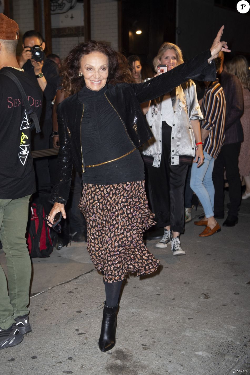 Diane Von Furstenberg - Défilé Tom Ford prêt-à-porter printemps-été 2020, la Fashion de New York, le 9 septembre 2019. - Purepeople