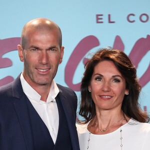 Zinedine Zidane et sa femme Véronique lors de la première du documentaire "Le coeur de Sergio Ramos" à Madrid le 10 septembre 2019