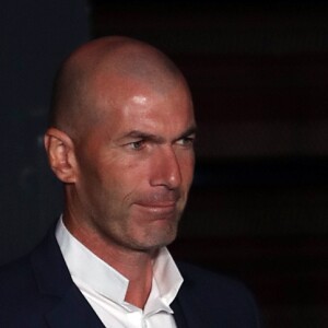 Zinedine Zidane et sa femme Véronique lors de la première du documentaire "Le coeur de Sergio Ramos" à Madrid le 10 septembre 2019