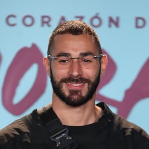 Karim Benzema lors de la première du documentaire "Le coeur de Sergio Ramos" à Madrid le 10 septembre 2019.