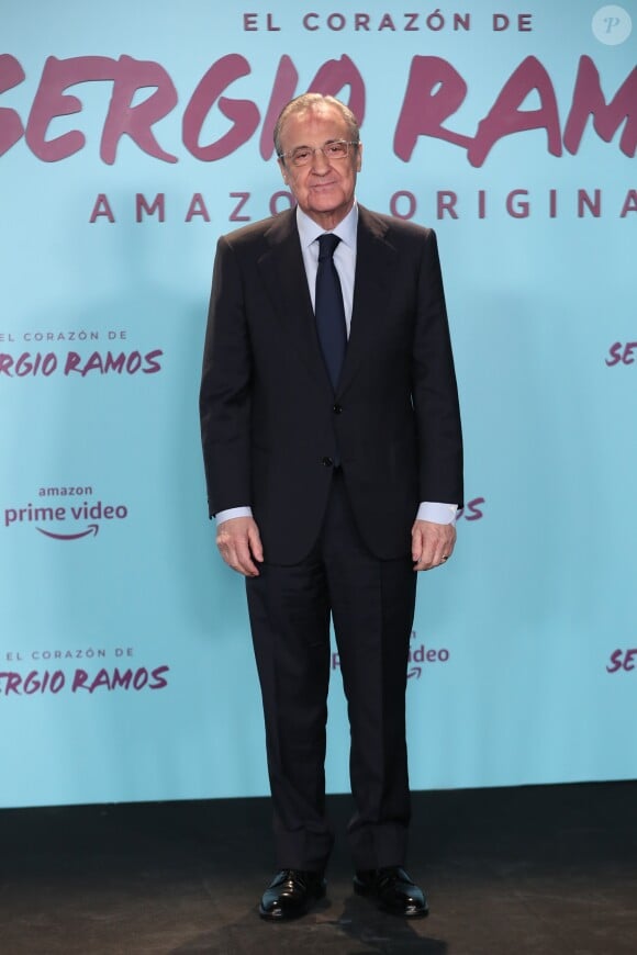 Florentino Perez lors de la première du documentaire "Le coeur de Sergio Ramos" à Madrid le 10 septembre 2019.