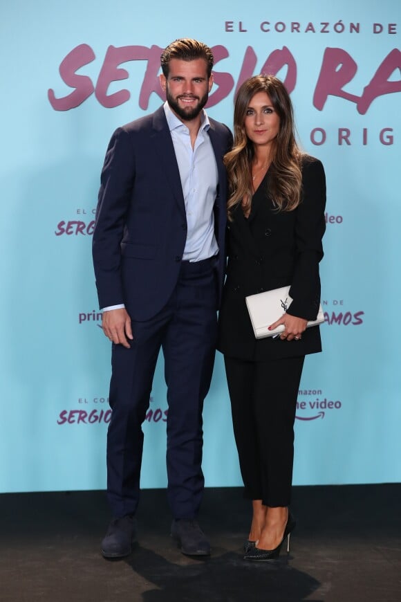 Nacho Fernandez et sa femme Maria Cortes lors de la première du documentaire "Le coeur de Sergio Ramos" à Madrid le 10 septembre 2019.