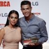 Cristiano Ronaldo et sa compagne Georgina Rodriguez assistent au Prix Marca Leyenda à Madrid en Espagne, le 29 juillet 2019.
