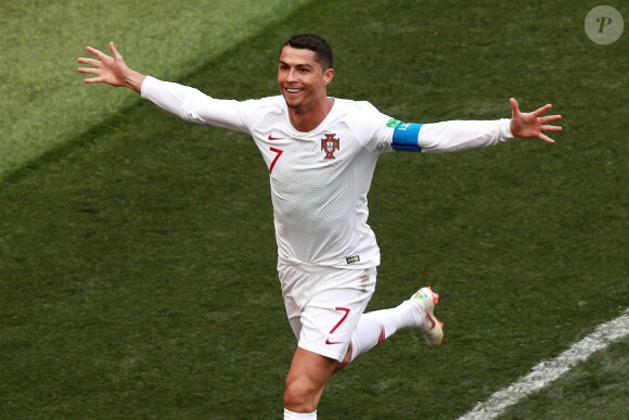 Cristiano Ronaldo durant le match "Maroc - Portugal" lors de la Coupe du Monde 2018 (FIFA World Cup Russia2018). Moscou, le 20 juin 2018.