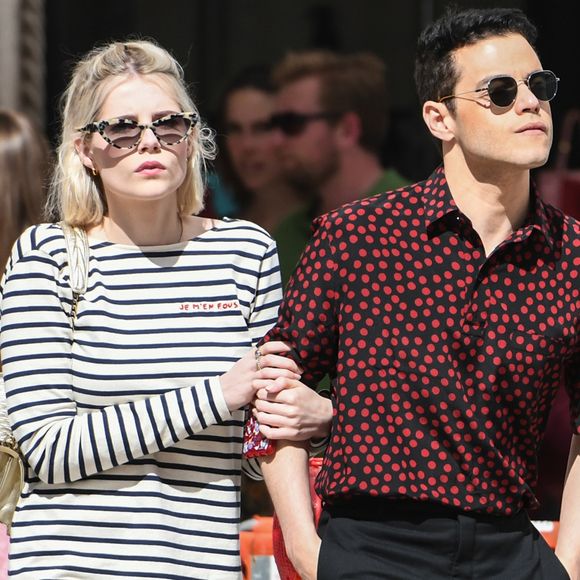 Rami Malek et sa compagne Lucy Boynton prennent un bateau taxi à Venise en marge du 76ème festival international du film, la Mostra le 4 septembre 2019.