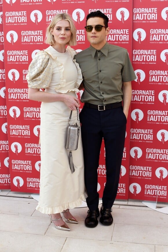 Rami Malek et sa compagne Lucy Boynton à la soirée Miu Miu en marge de la 76ème édition du festival du film de Venise, la Mostra, au Sala Volpi à Venise, Italie, le 1er septembre 2019. e