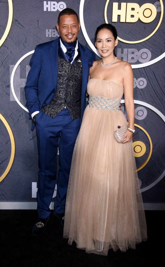 Terrence Howard and Mira Pak à la HBO Post Emmy Award Reception au Pacific Design Center à Los Angeles, le 22 septembre 2019.