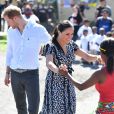 Le prince Harry, duc de Sussex, et Meghan Markle, duchesse de Sussex dans le township de Nyanga en Afrique du Sud le 23 septembre 2019.