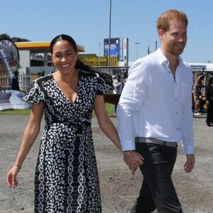 Le prince Harry et Meghan Markle visitent le township de Nyanga, Afrique du Sud le 23 septembre 2019.