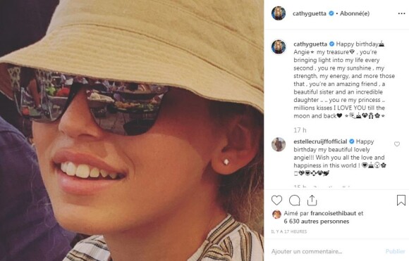 Cathy Guetta fête les 12 ans de sa fille Angie sur Instagram le 23 septembre 2019.