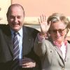 Jacques et Bernadette Chirac à Bormes-Les-Mimosas en février 2000.