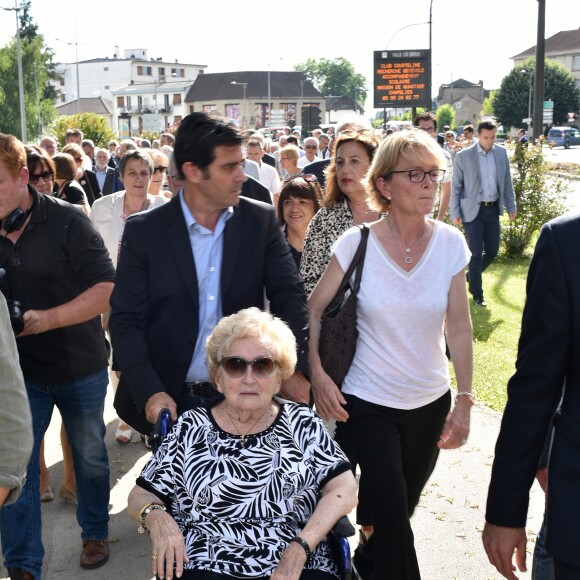 Inauguration de la rue Jacques et Bernadette Chirac, par la femme de l'ancien président de la République, Bernadette Chirac et sa fille Claude, à Brive-la-Gaillarde. Le 8 juin 2018