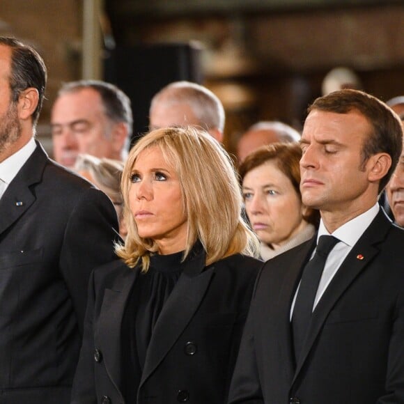 Valery Giscard d'Estaing et sa femme Anne-Aymone , Richard Ferrand, Gérard Larcher, Édouard Philippe, Brigitte Macron et le président de la république Emmanuel Macron- Obsèques de Jacques Chirac en l'église Saint-Sulpice à Paris le 30 Septembre 2019. ©Eliot Blondet / Pool / Bestimage