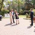 Meghan Markle, duchesse de Sussex, et le prince Harry, duc de Sussex, reçus par Graça Machel, veuve de N.Mandela, à Johannesburg. Le 2 octobre 2019