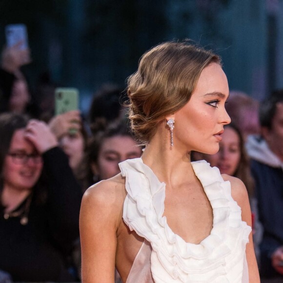 Lily-Rose Depp à l'avant-première du film "Le Roi", au BFI London Film Festival, le 3 octobre 2019.