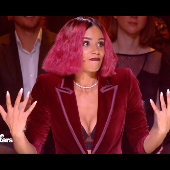 Le look de Shy'm pour le prime de Danse avec les stars le 5 octobre 2019.