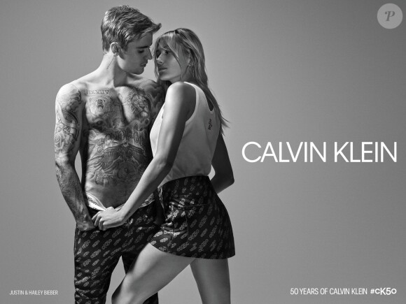 Justin Bieber et sa femme Hailey Baldwin-Bieber figurent sur la nouvelle campagne de Calvin Klein, pour la collection "CK50".