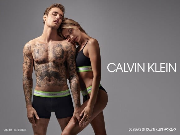 Justin Bieber et sa femme Hailey Baldwin-Bieber figurent sur la nouvelle campagne de Calvin Klein, pour la collection "CK50".