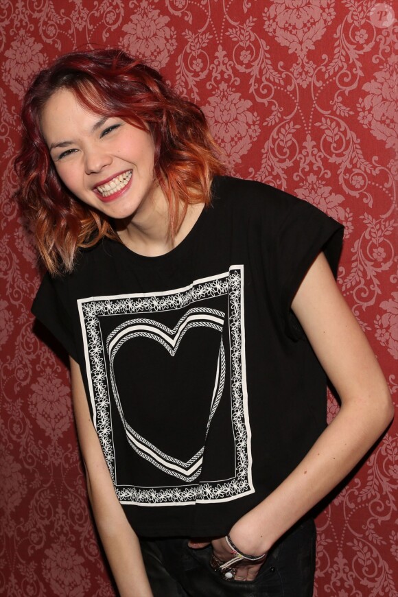 Exclusif - Sophie Tith au théâtre Mogador à Paris en décembre 2013.
