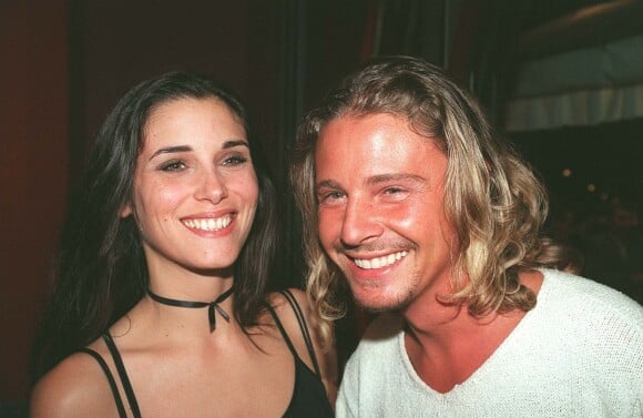 Mickaël Winter et son amie Laezia - Inauguration MCM Café. Le 19 septembre 1998.