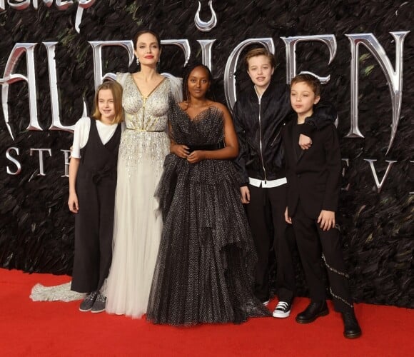 Angelina Jolie avec ses enfants Zahara, Shiloh, Vivienne et Knox09/10/2019 - Londres
