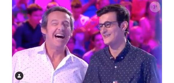 Jean-Luc Reichmann et Paul dans "Les 12 Coups de midi" sur TF1, le 18 juillet 2019.