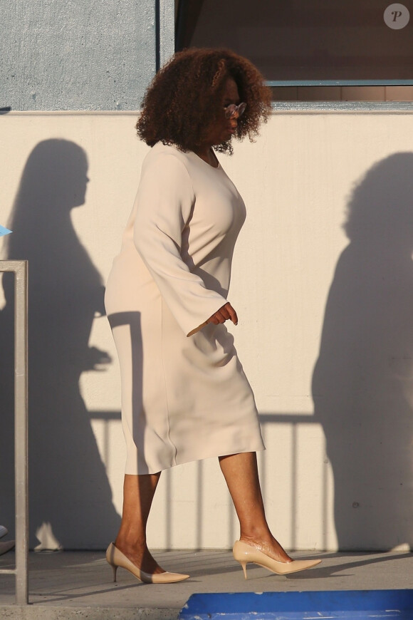 Exclusif - Oprah Winfrey à la sortie d'un évènement dans le quartier de Hollywood à Los Angeles, le 6 août 2019.