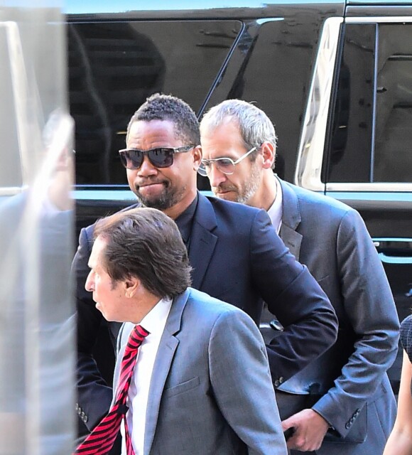 Cuba Gooding Jr. au tribunal à New York, le 26 juin 2019. Ici avec son avocat Mark Heller.