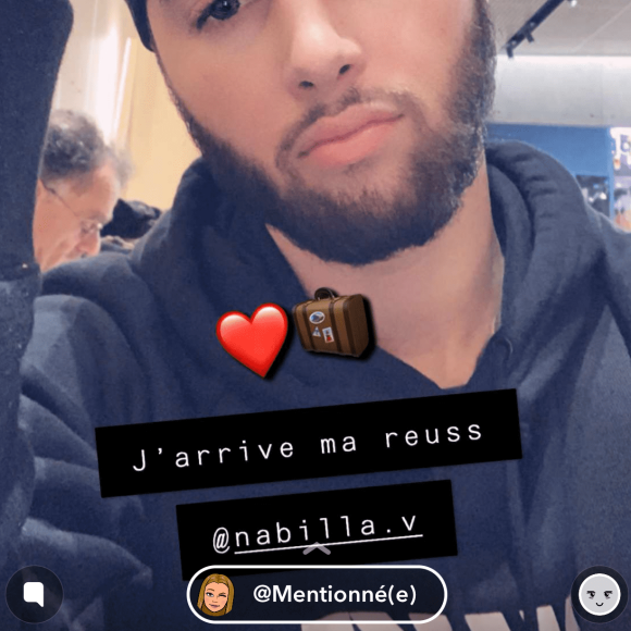 Tarek Benattia, le frère de Nabilla, s'apprête à aller voir sa soeur, sur Snapchat le 11 octobre 2019.