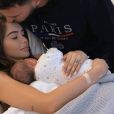 Nabilla et Thomas avec leur premier enfant, Milann le 11 octobre 2019.