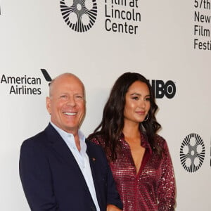 Bruce Willis et sa femme Emma Heming Willis assistent à l'avant-première du film 'Brooklyn Affairs' à l'occasion de la 57ème édition du Festival du Film de New York, le 11 octobre 2019.