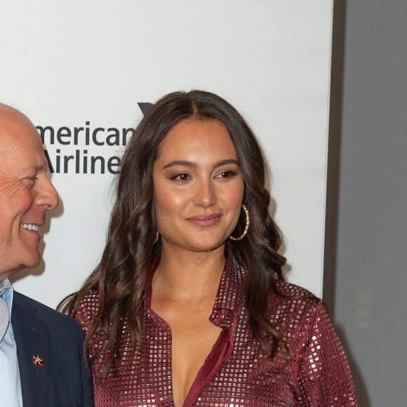 Bruce Willis et sa femme Emma Heming Willis assistent à l'avant-première du film 'Brooklyn Affairs' à l'occasion de la 57ème édition du Festival du Film de New York, le 11 octobre 2019.