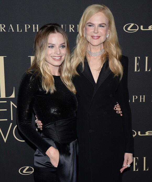 Margot Robbie et Nicole Kidman lors de la soirée ELLE Women à l'hôtel Four Seasons à Beverly Hills, le 14 octobre 2019.
