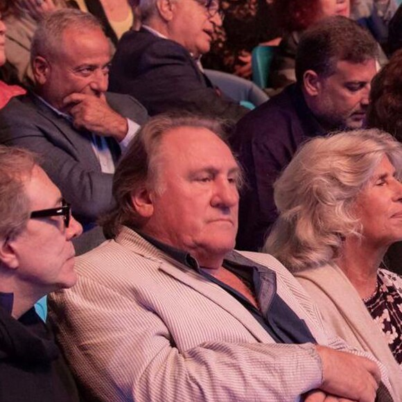 Exclusif - Gérard Depardieu assiste au concert de Gabriel Yared lors de l'ouverture du "Beiteddine Festival" le 18 juillet 2019.