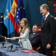 Le roi Felipe VI d'Espagne, la princesse Leonor, Salman Khan - Cérémonie des Princess of Asturias Awards à Oviedo au théâtre Campoamor le 18 octobre 2019.