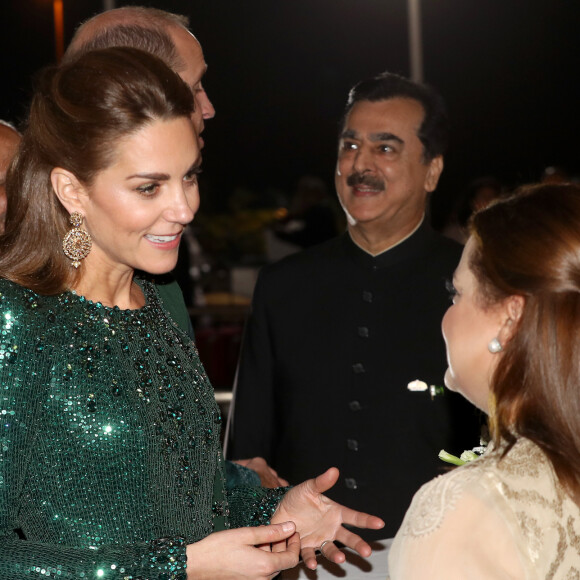 Kate Middleton - Le duc et la duchesse de Cambridge lors d'une réception offerte par le haut commissaire britannique à Islamabad, Pakistan le 15 octobre 2019.